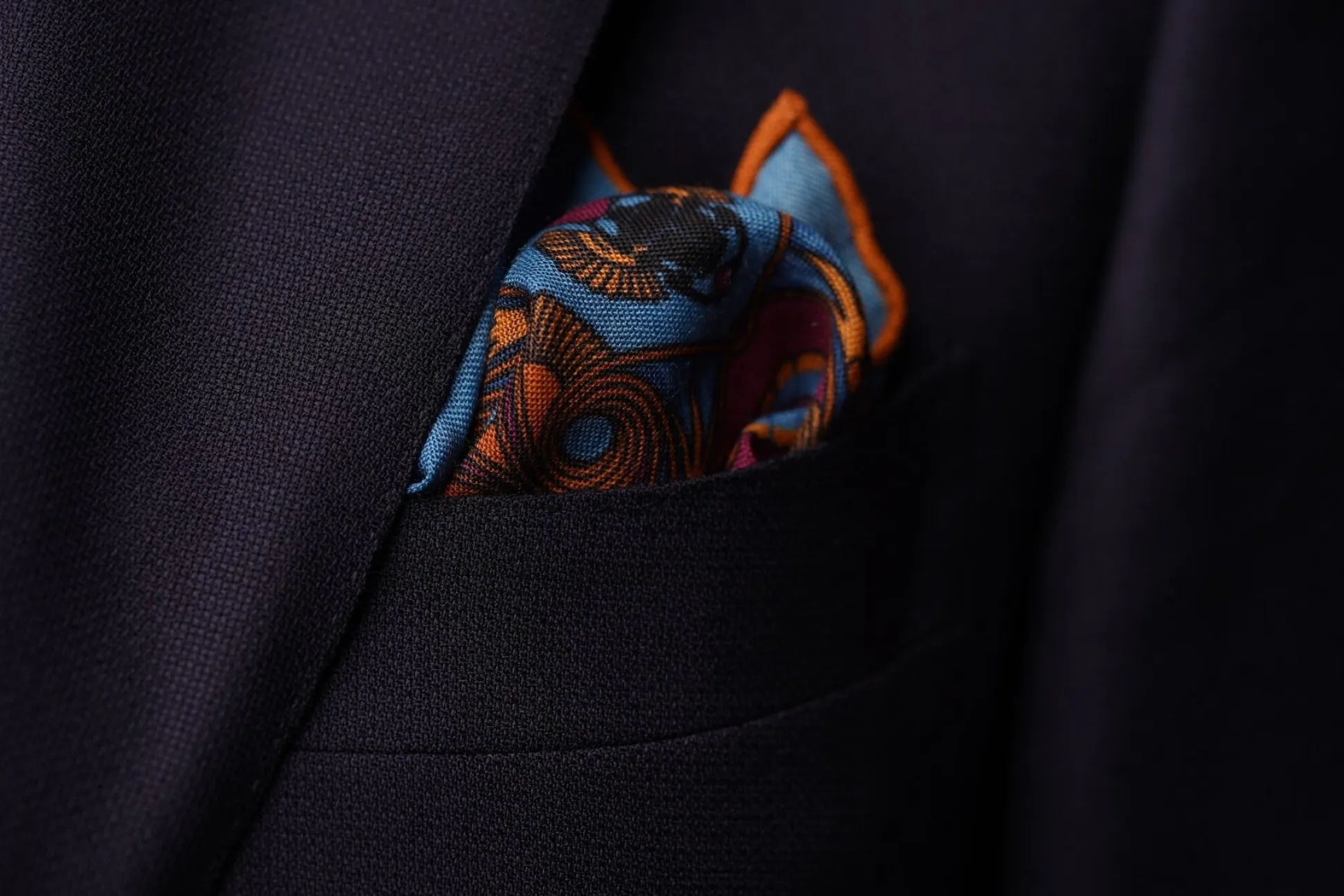 Copper Red Art Deco Egyptian Scarab Pocket Square