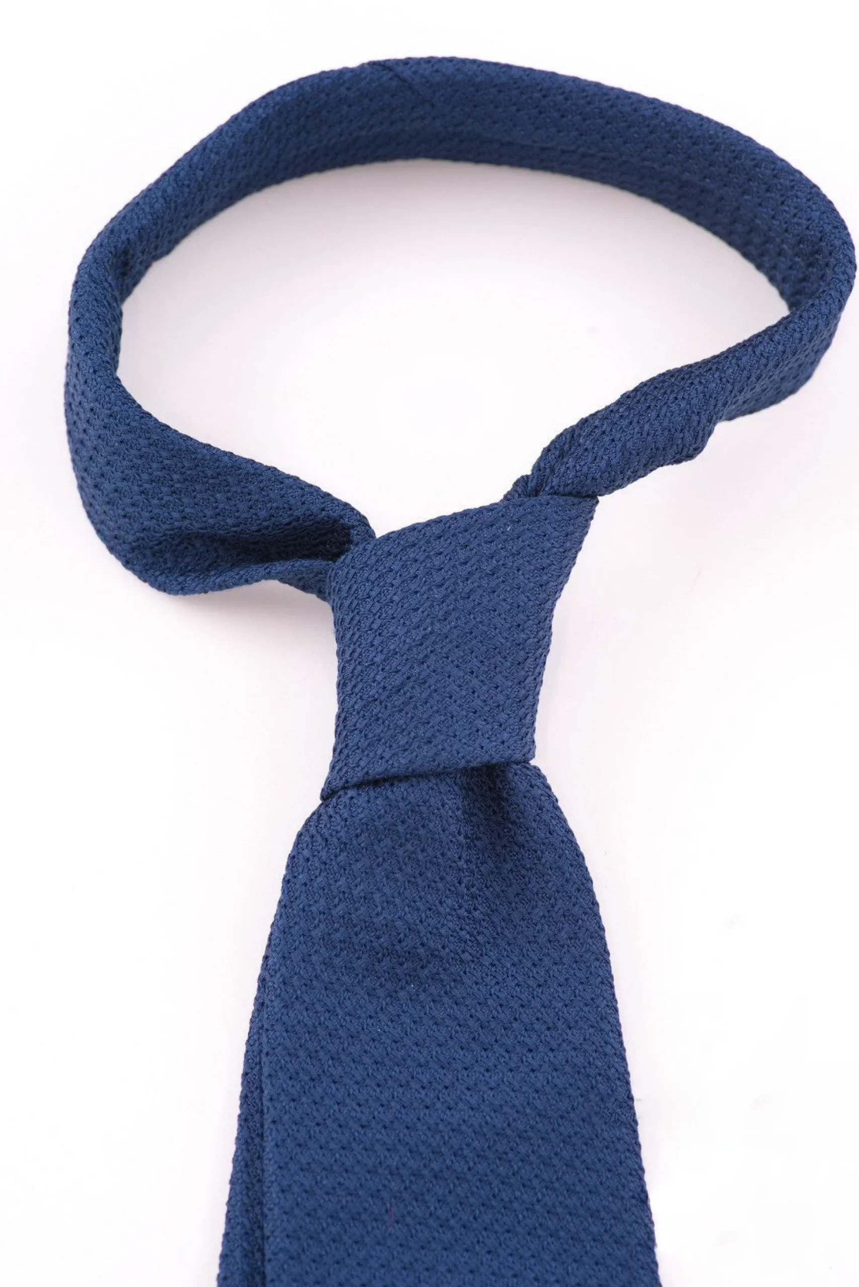 Dark Blue Grenadine Silk Tie
