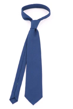 Dark Blue Grenadine Silk Tie