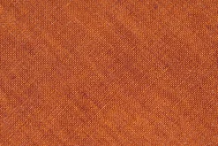 Dark Blue X-Stitch Edge Rust Orange Linen Pocket Square