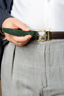 Dark Brown Cashmere Leather Belt