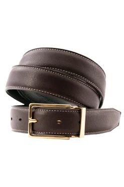 Dark Brown Cashmere Leather Belt