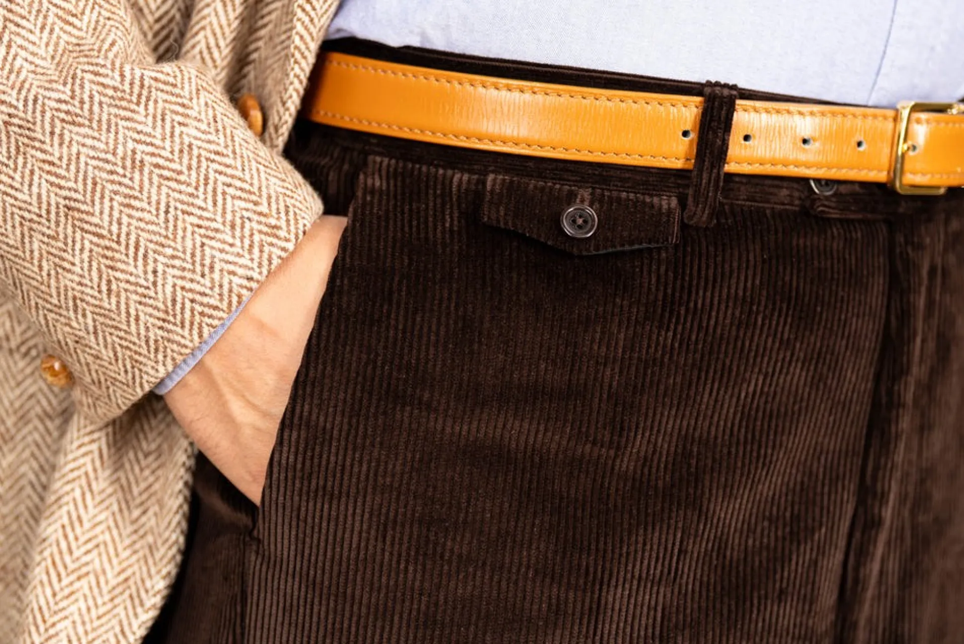 Dark Brown Stancliffe Corduroy Trousers