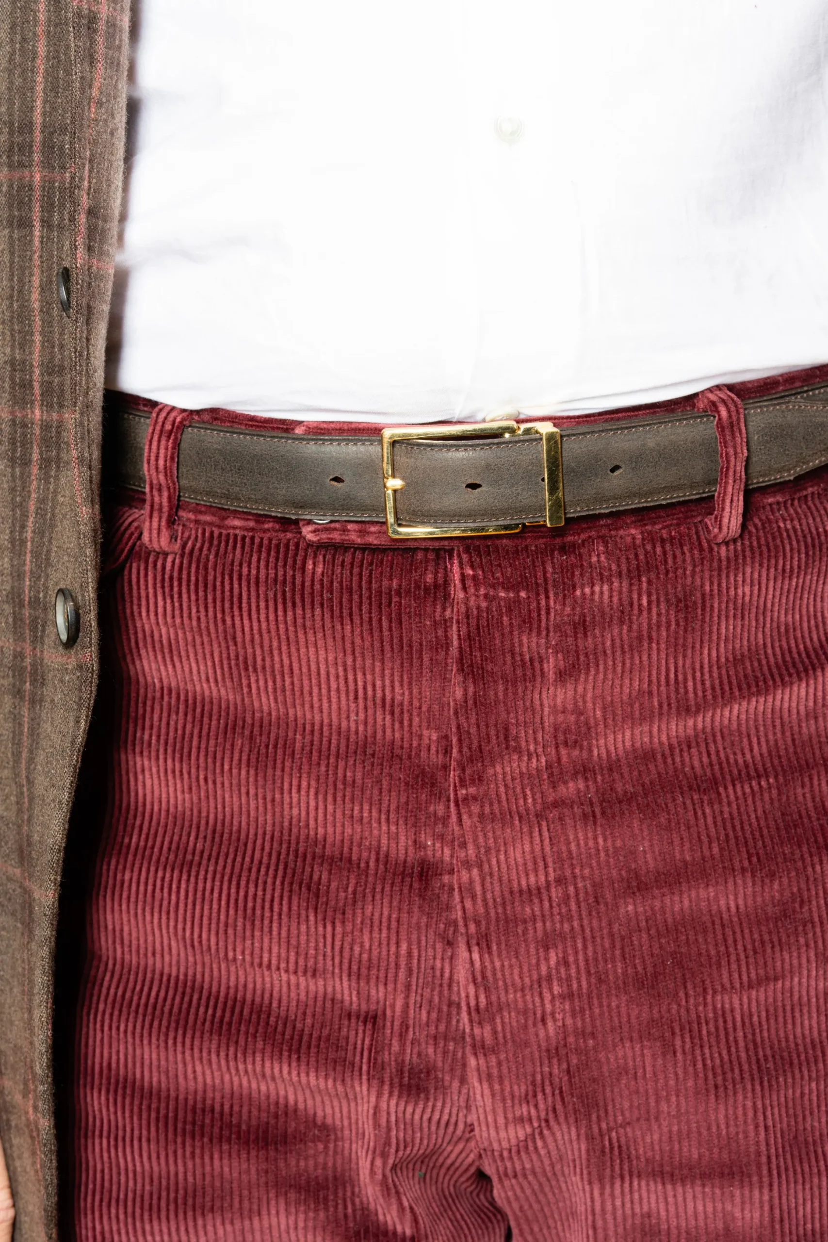Dark Brown Waxy Commander Leather Belt