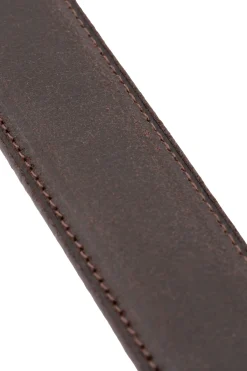 Dark Brown Waxy Commander Leather Belt