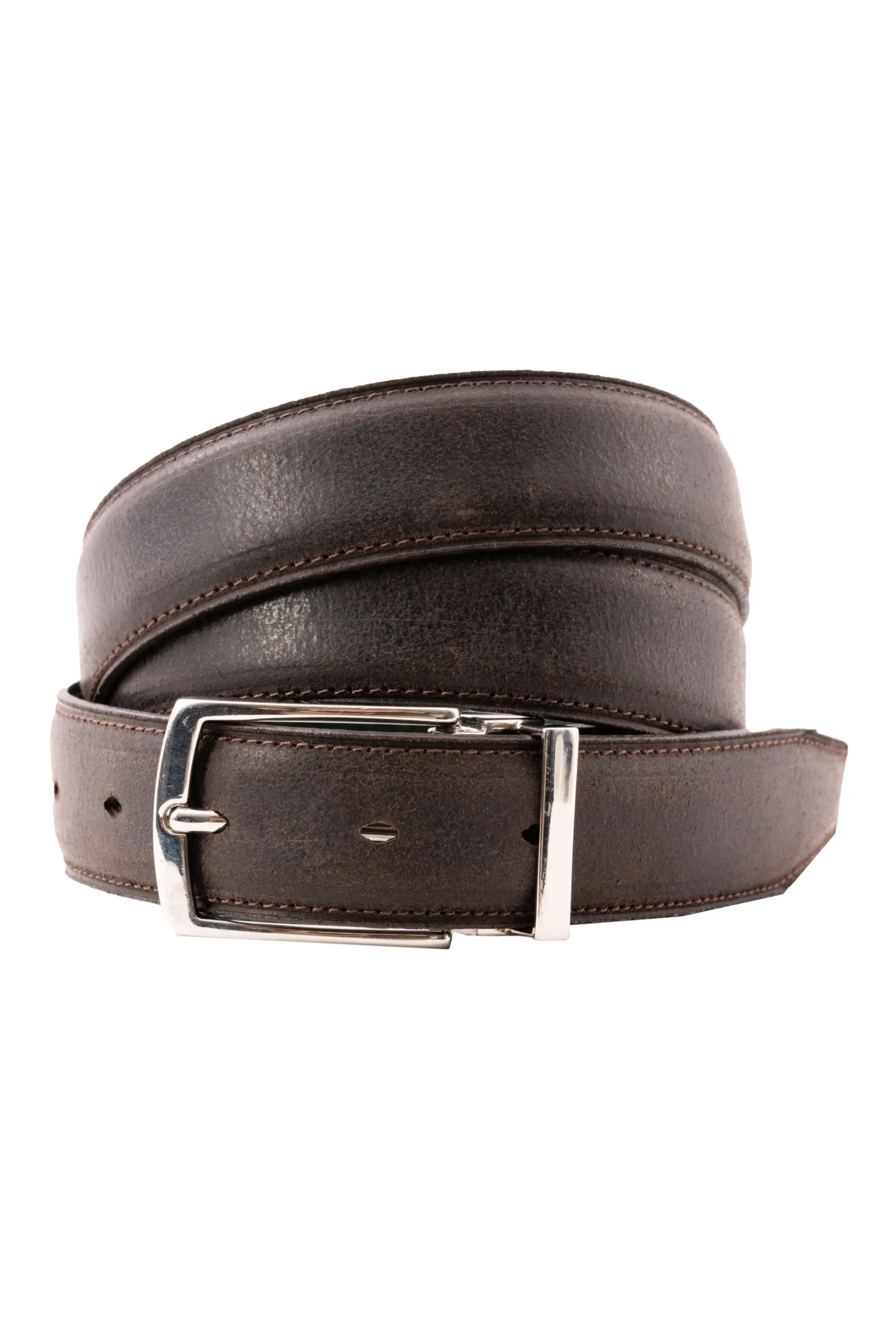 Dark Brown Waxy Commander Leather Belt
