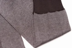 Dark Brown & White Two-Tone Solid Socks