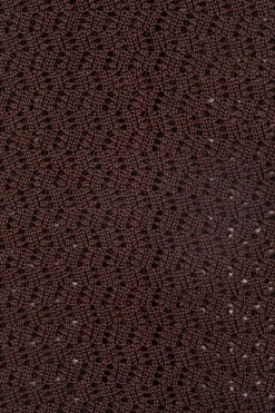 Dark Brown Zigzag Silk Knit Tie