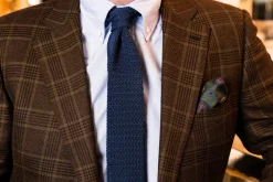 Dark Green Diamond Motif Silk Pocket Square