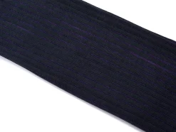 Dark Green & Purple Shadow Stripe Lightweight Cotton Socks