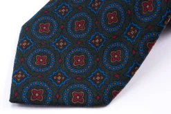 Dark Green Wool Challis Tie