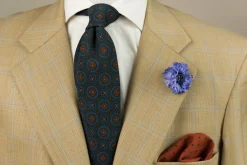 Dark Green Wool Challis Tie