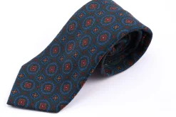 Dark Green Wool Challis Tie