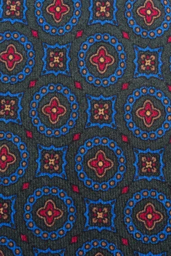 Dark Green Wool Challis Tie