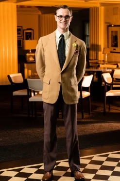 Dark Green Wool Challis Tie