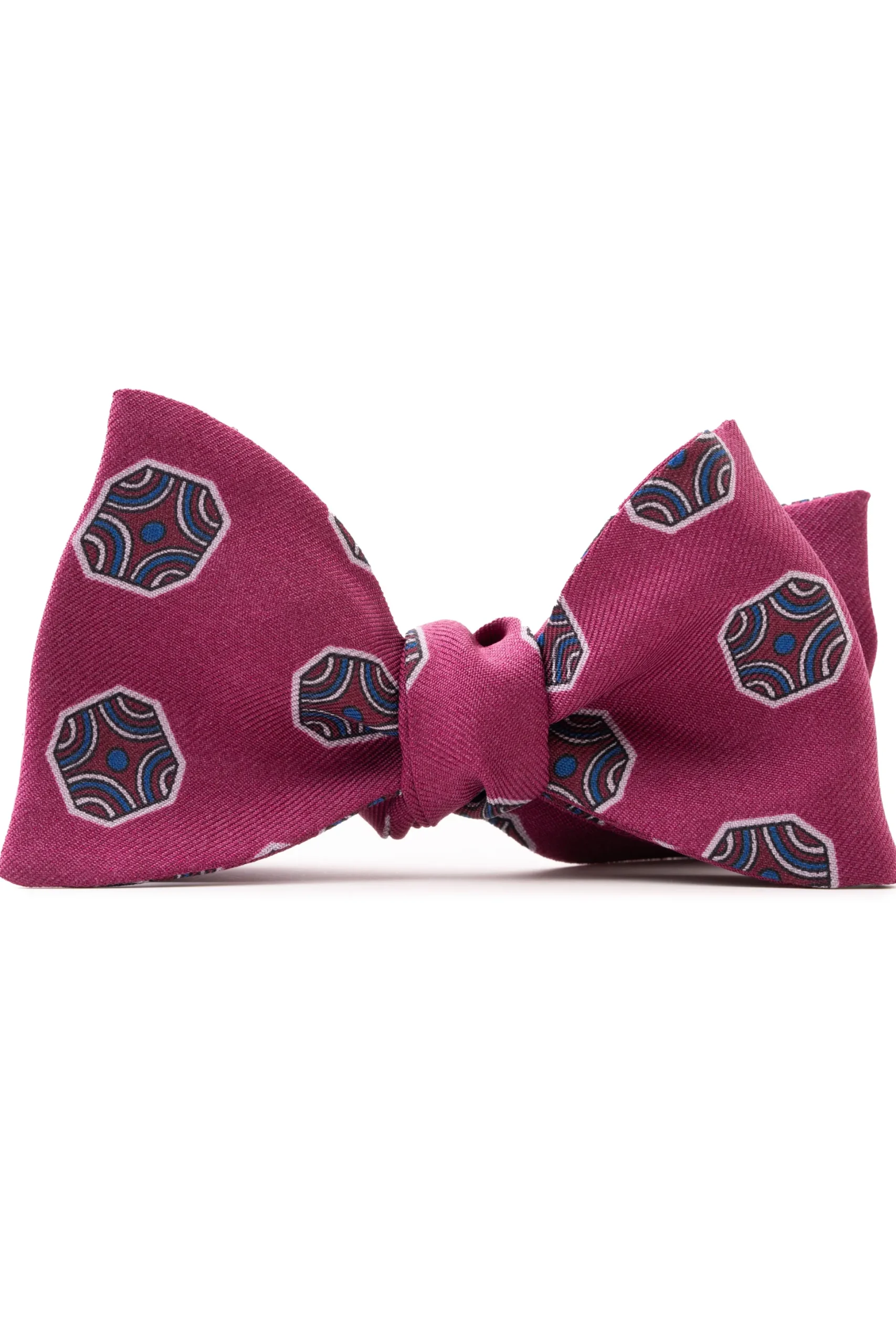 Dark Mauve Fancy Tile Butterfly Bow Tie