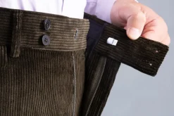 Dark Olive Stancliffe Corduroy Trousers