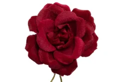 Dark Red Velvet Spray Rose Boutonnière Flower