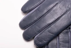 Denim Blue Touchscreen Lamb Nappa Gloves