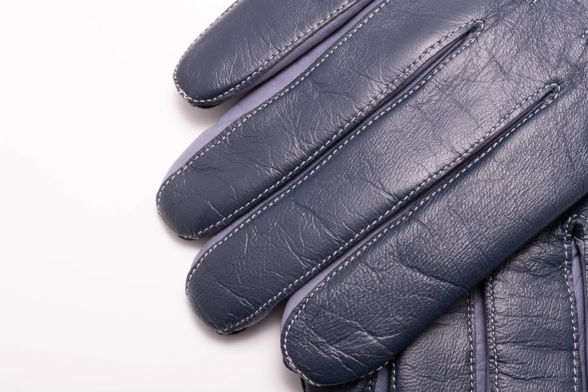 Denim Blue Touchscreen Lamb Nappa Gloves