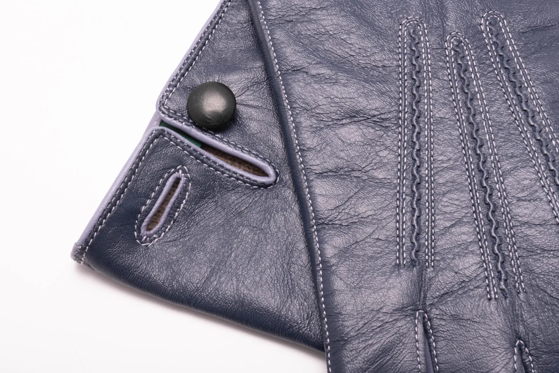 Denim Blue Touchscreen Lamb Nappa Gloves