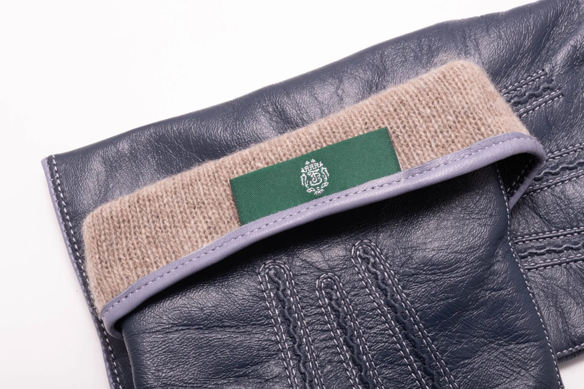 Denim Blue Touchscreen Lamb Nappa Gloves