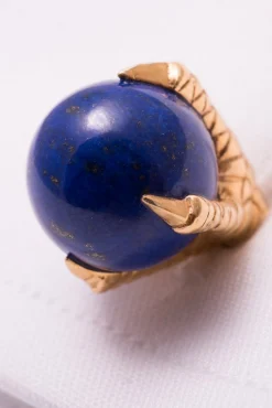 Eagle Claw Lapis Lazuli Gold Cufflinks