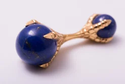 Eagle Claw Lapis Lazuli Gold Cufflinks