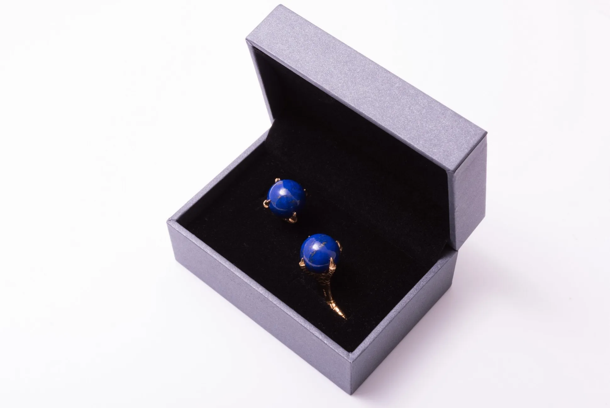 Eagle Claw Lapis Lazuli Gold Cufflinks