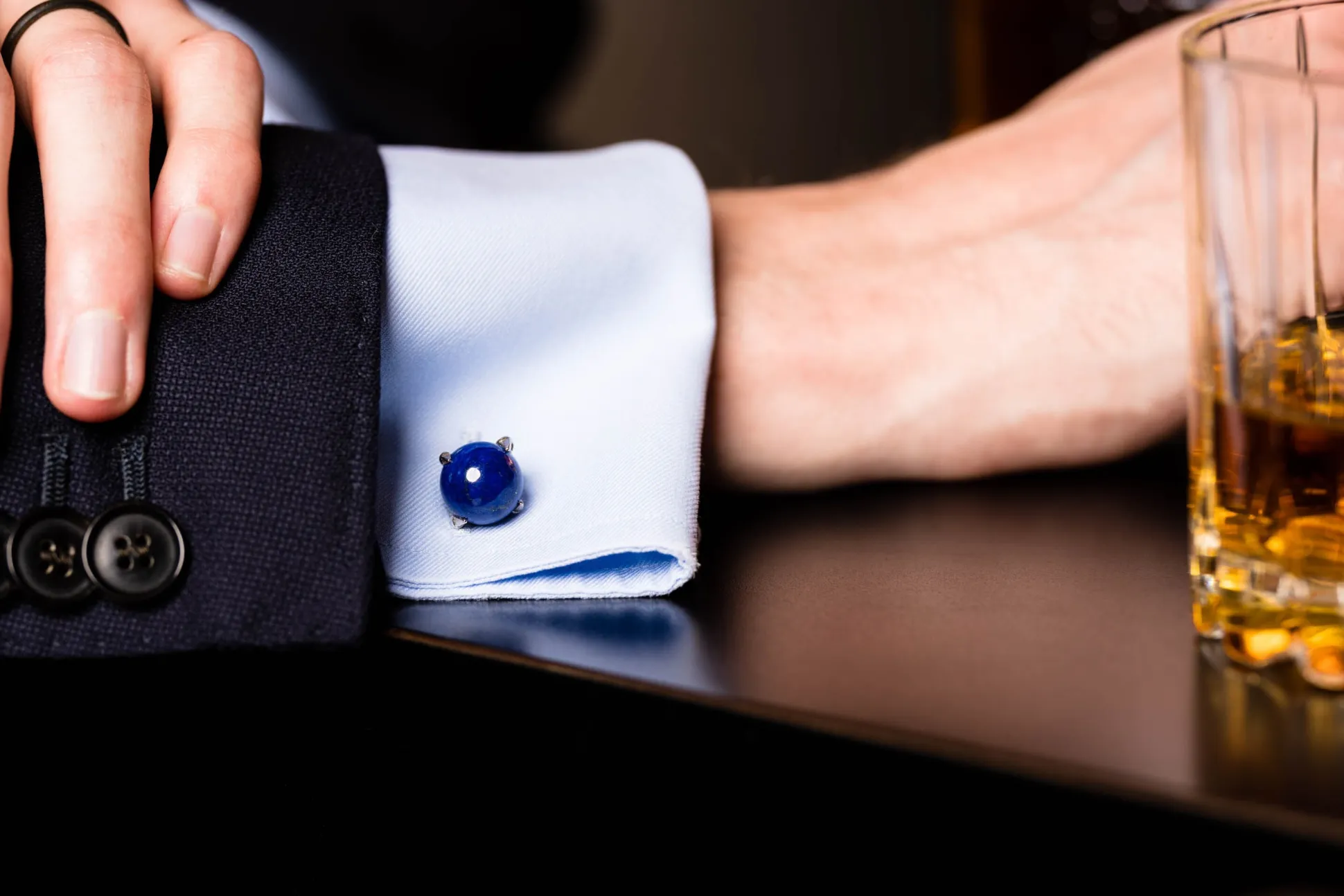 Eagle Claw Lapis Lazuli Silver Cufflinks
