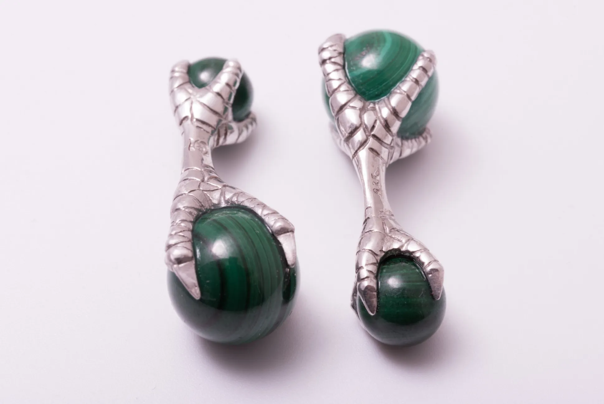 Eagle Claw Malachite Cufflinks