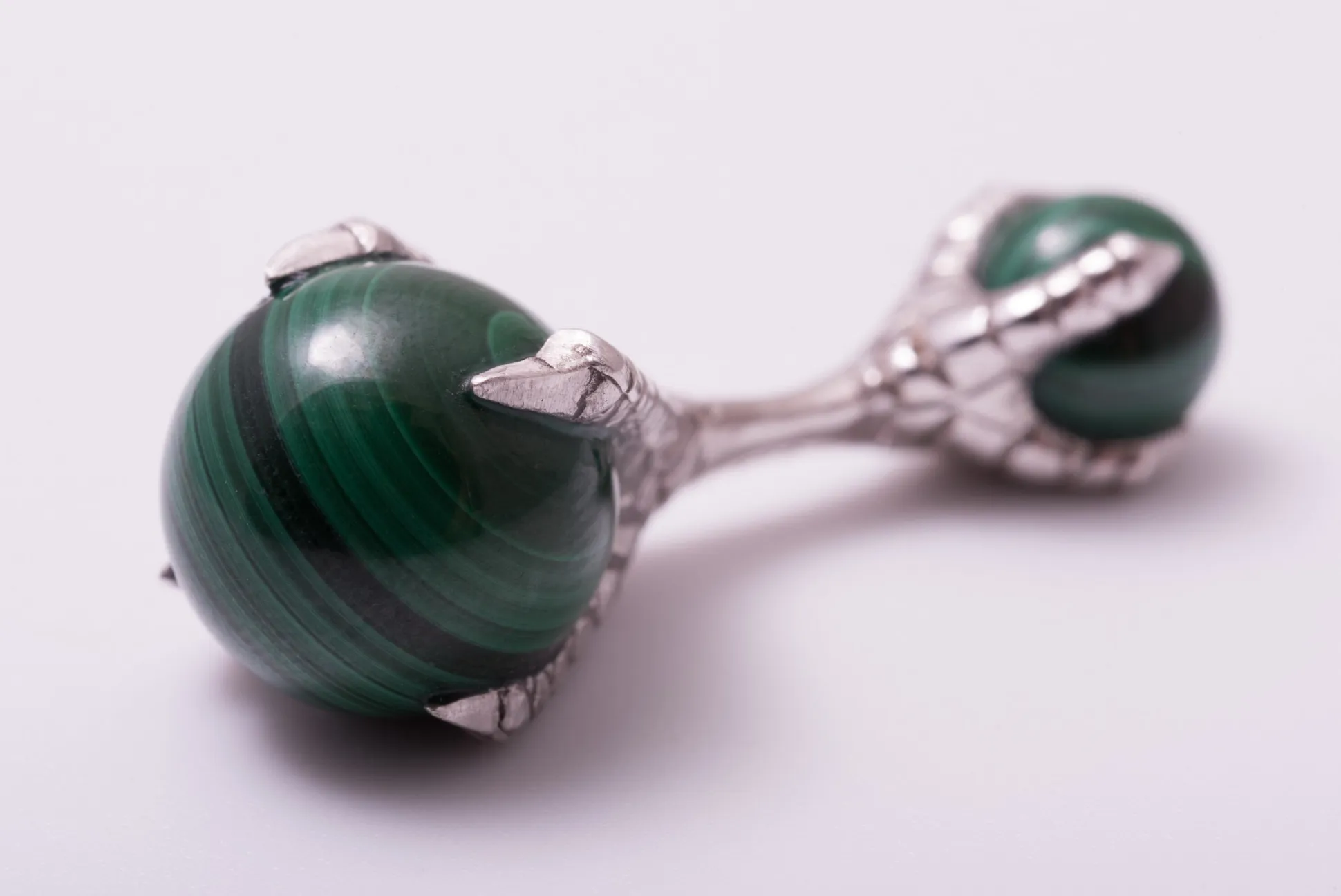 Eagle Claw Malachite Cufflinks