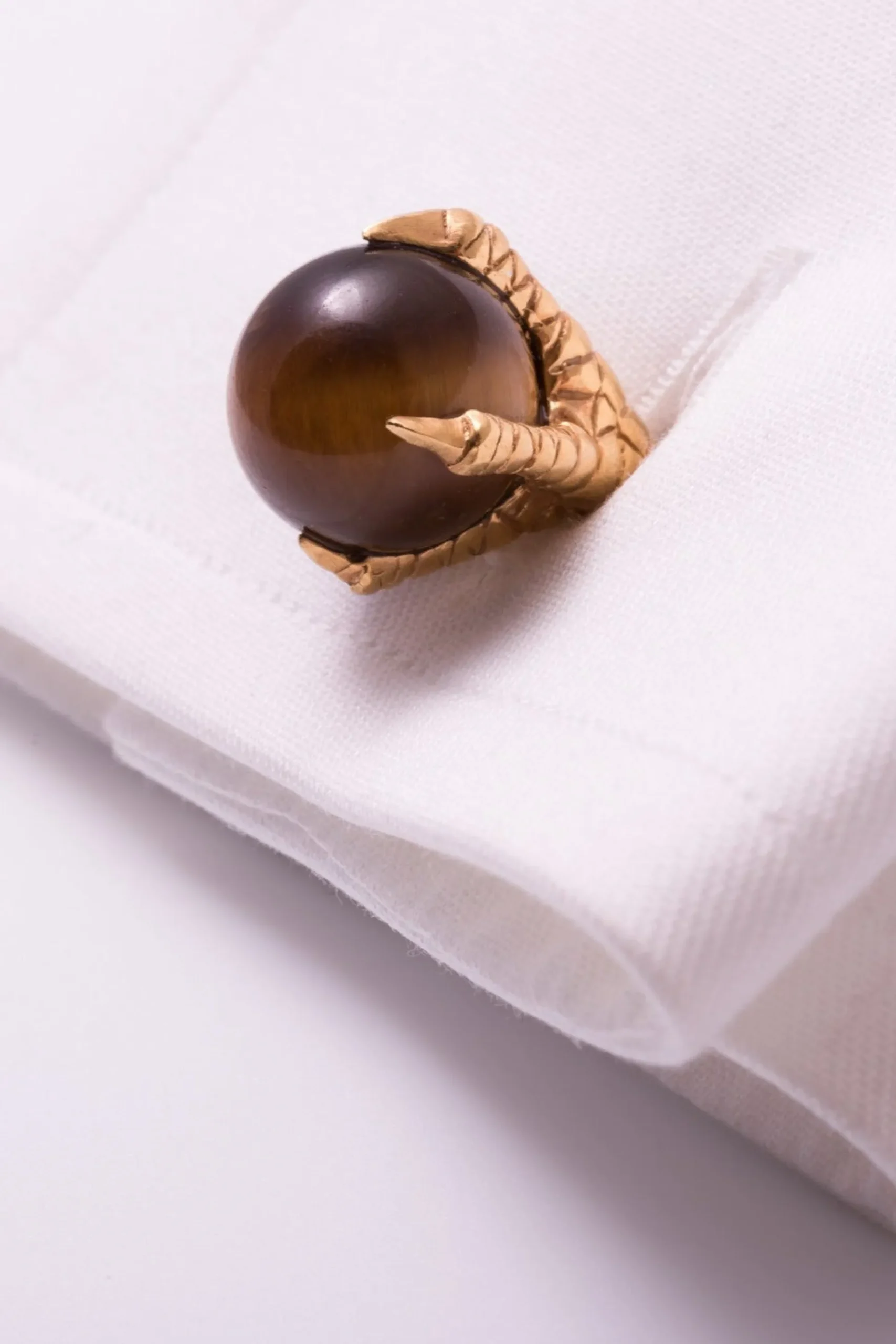 Eagle Claw Tiger's Eye Cufflinks