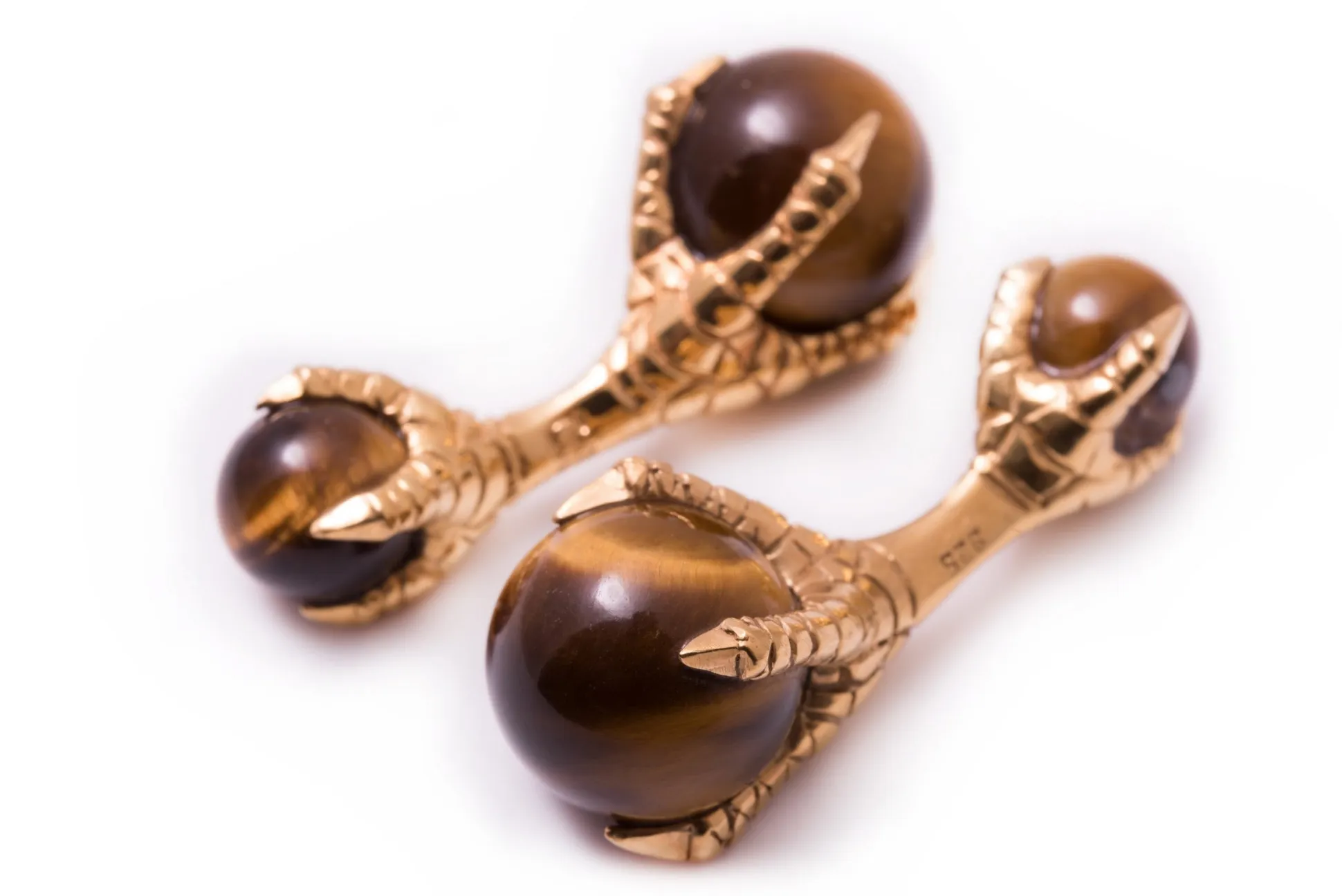 Eagle Claw Tiger's Eye Cufflinks