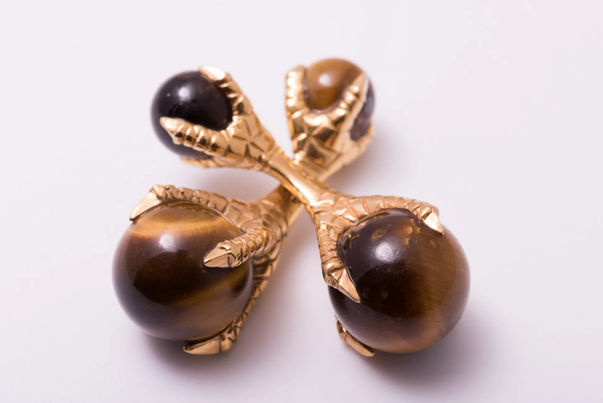 Eagle Claw Tiger's Eye Cufflinks