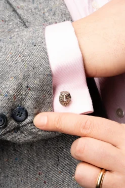 Eagle & Snake Blackened Sterling Silver Cufflinks
