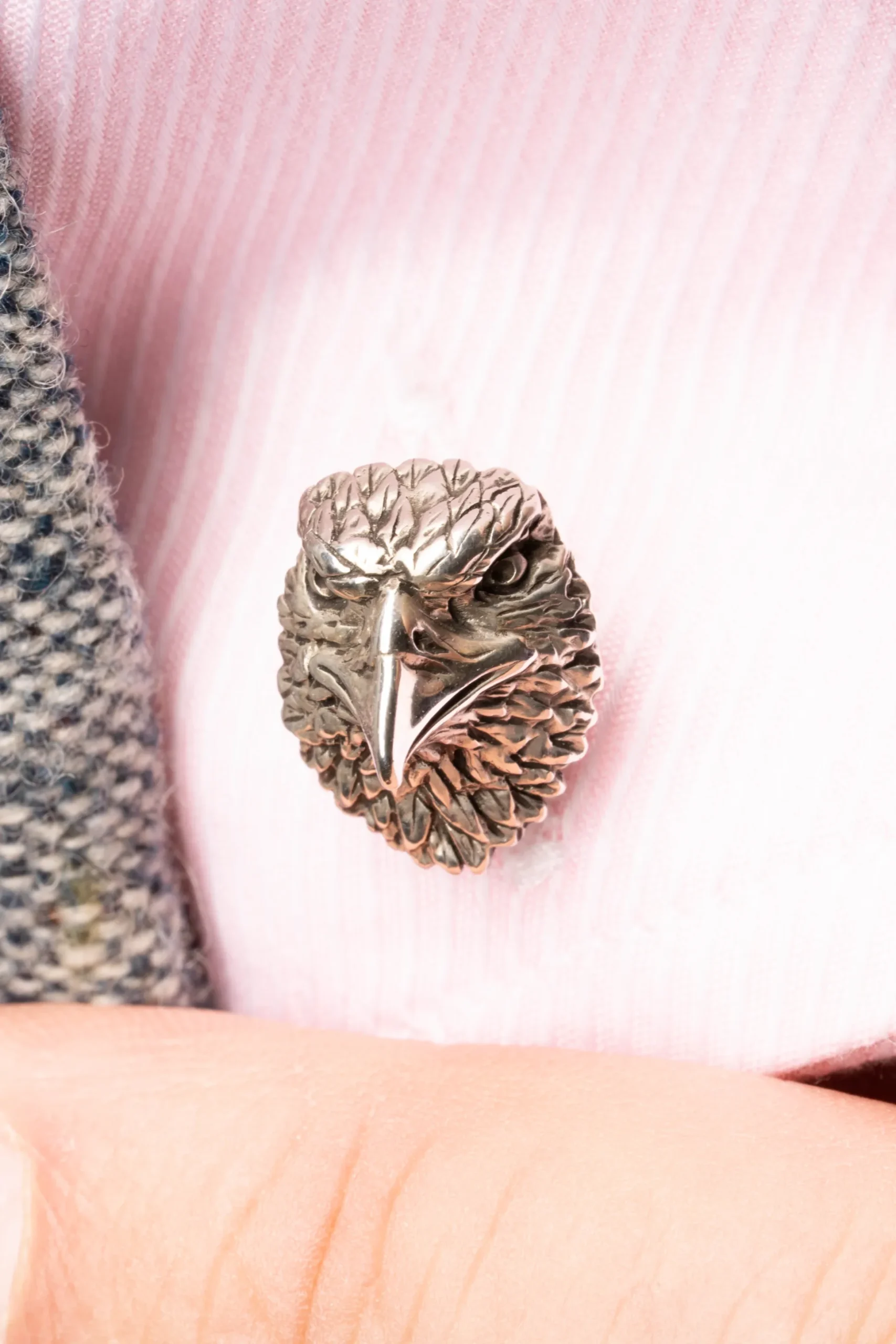 Eagle & Snake Blackened Sterling Silver Cufflinks