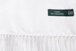 Evening Scarf in White Silk Satin