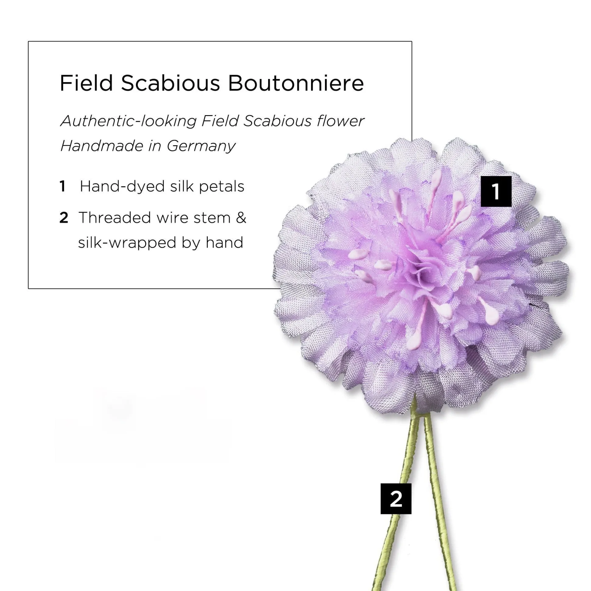 Field Scabious Boutonnière Flower