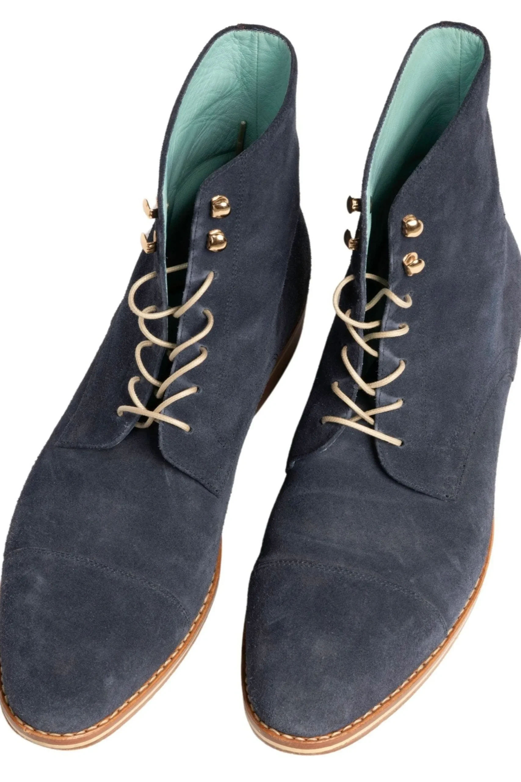 Flat Beige Waxed Cotton Shoelaces