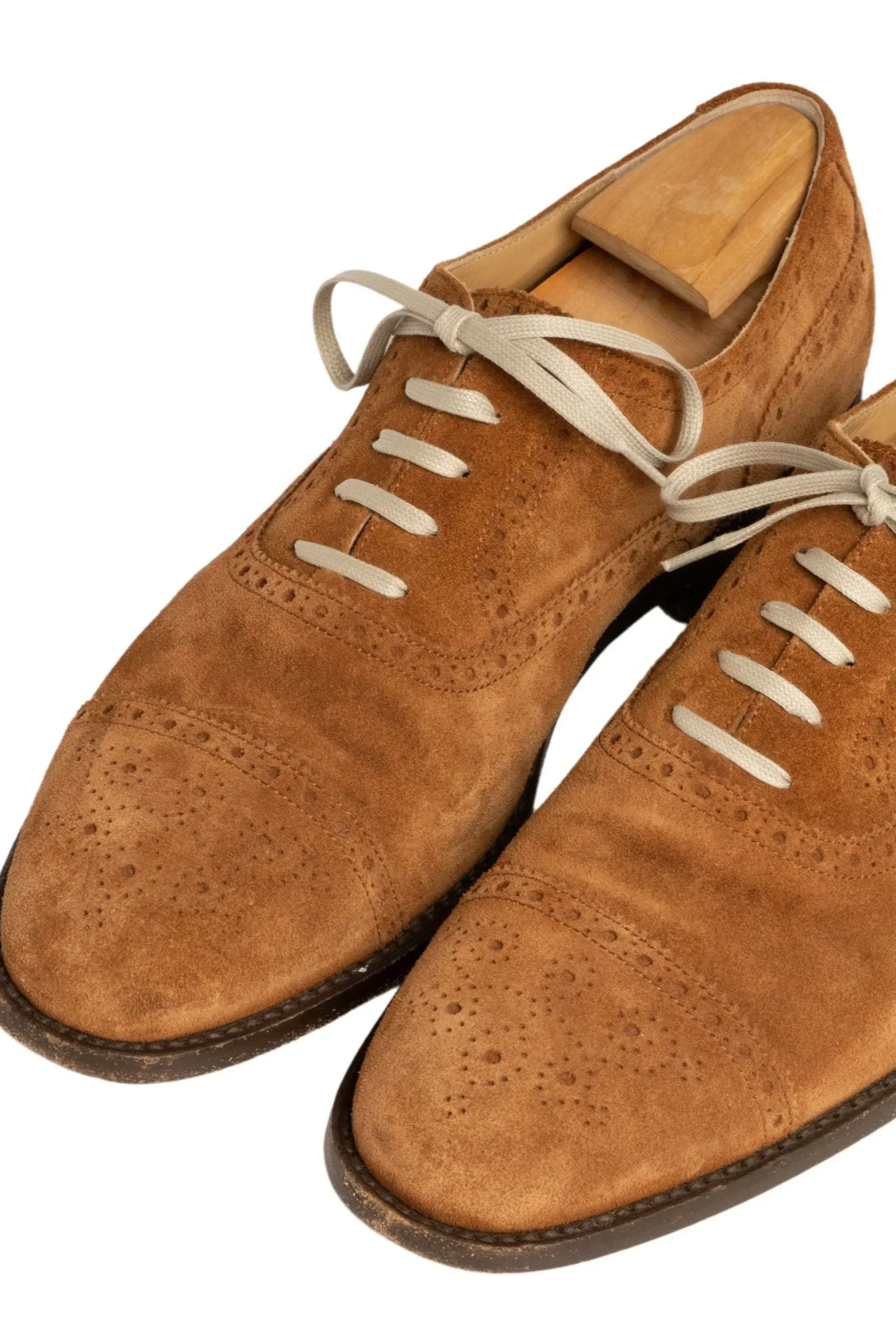 Flat Beige Waxed Cotton Shoelaces