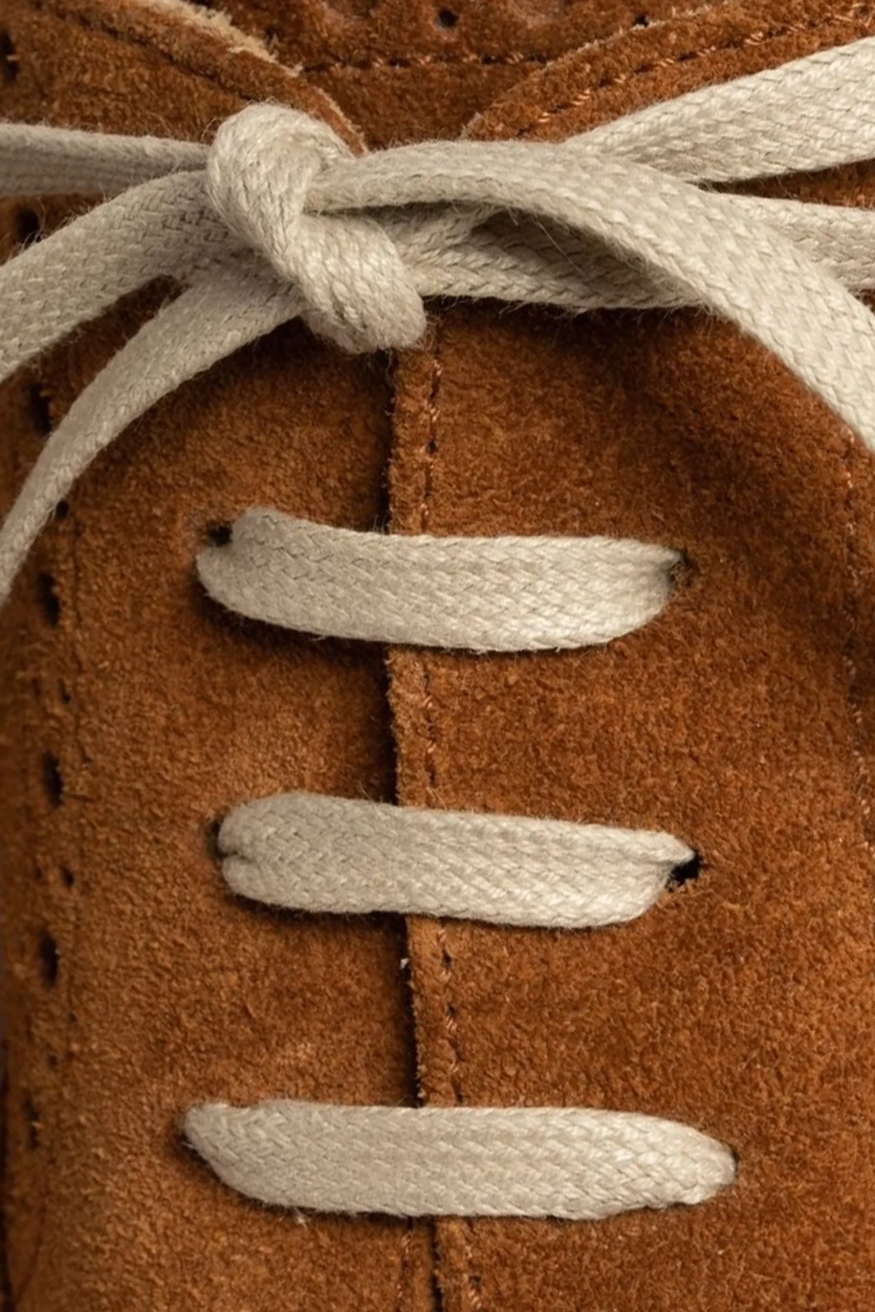 Flat Beige Waxed Cotton Shoelaces