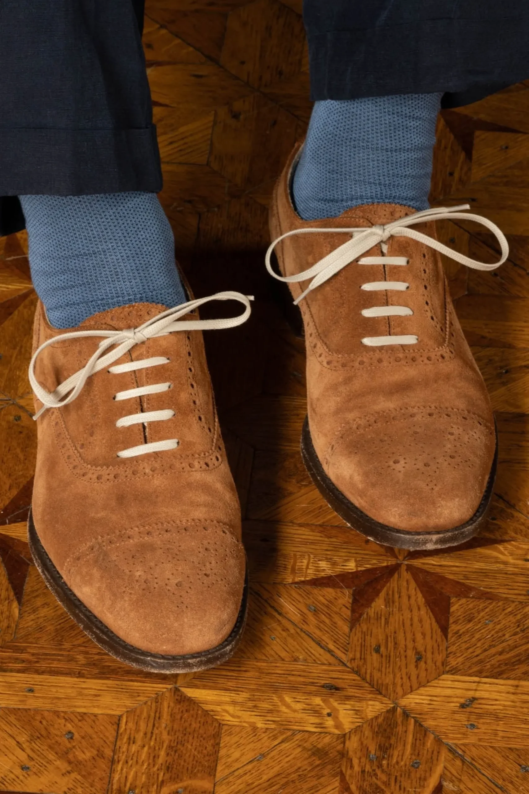 Flat Beige Waxed Cotton Shoelaces