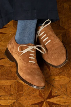 Flat Beige Waxed Cotton Shoelaces