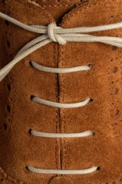 Flat Beige Waxed Cotton Shoelaces