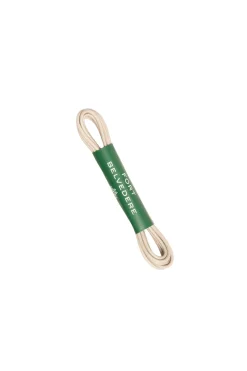 Flat Beige Waxed Cotton Shoelaces