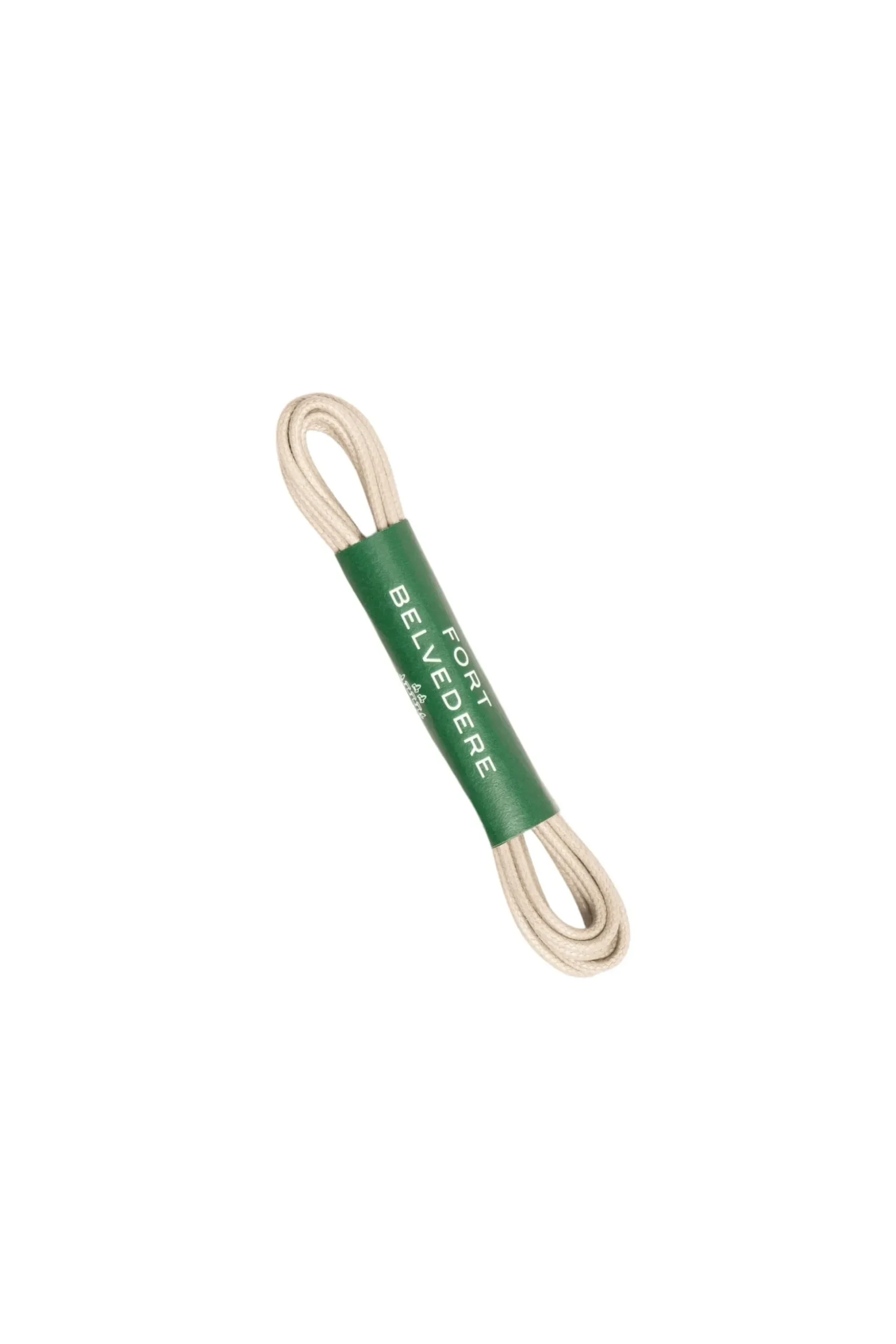 Flat Beige Waxed Cotton Shoelaces