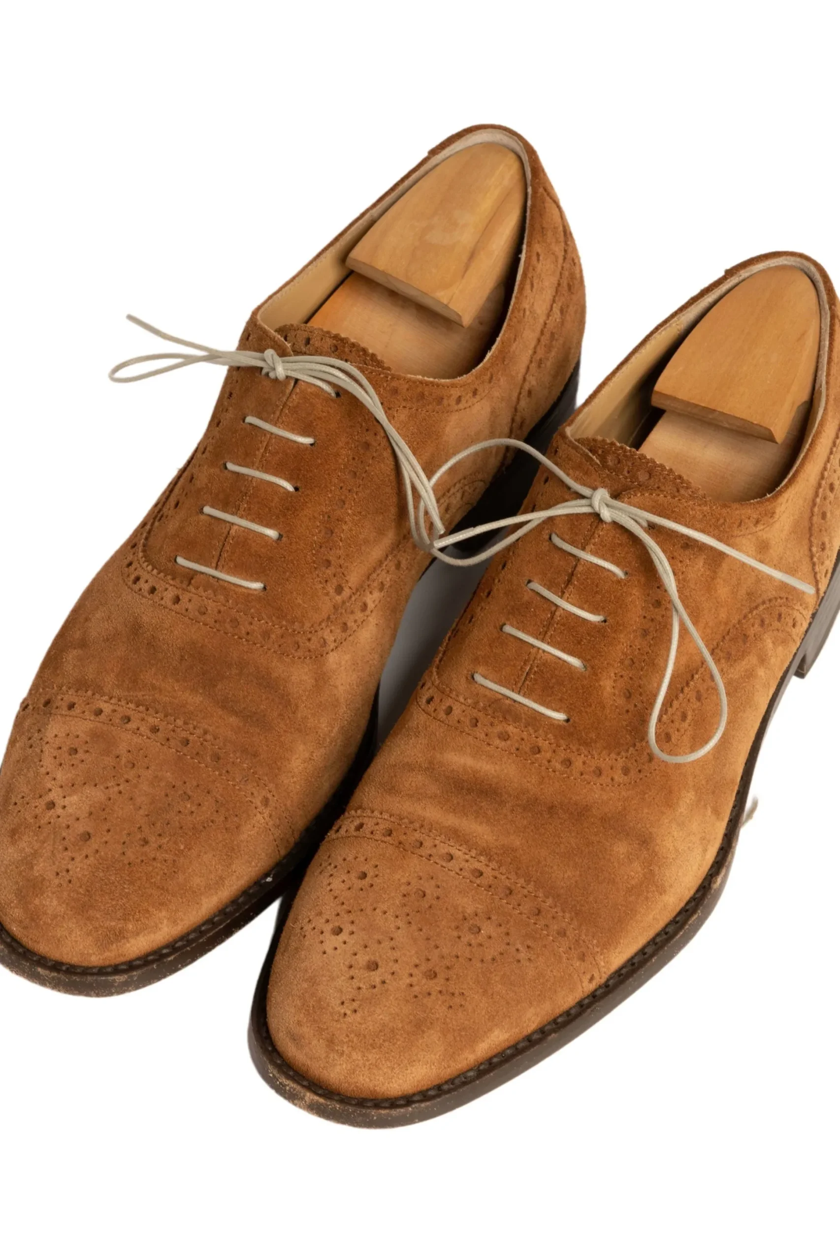 Flat Beige Waxed Cotton Shoelaces