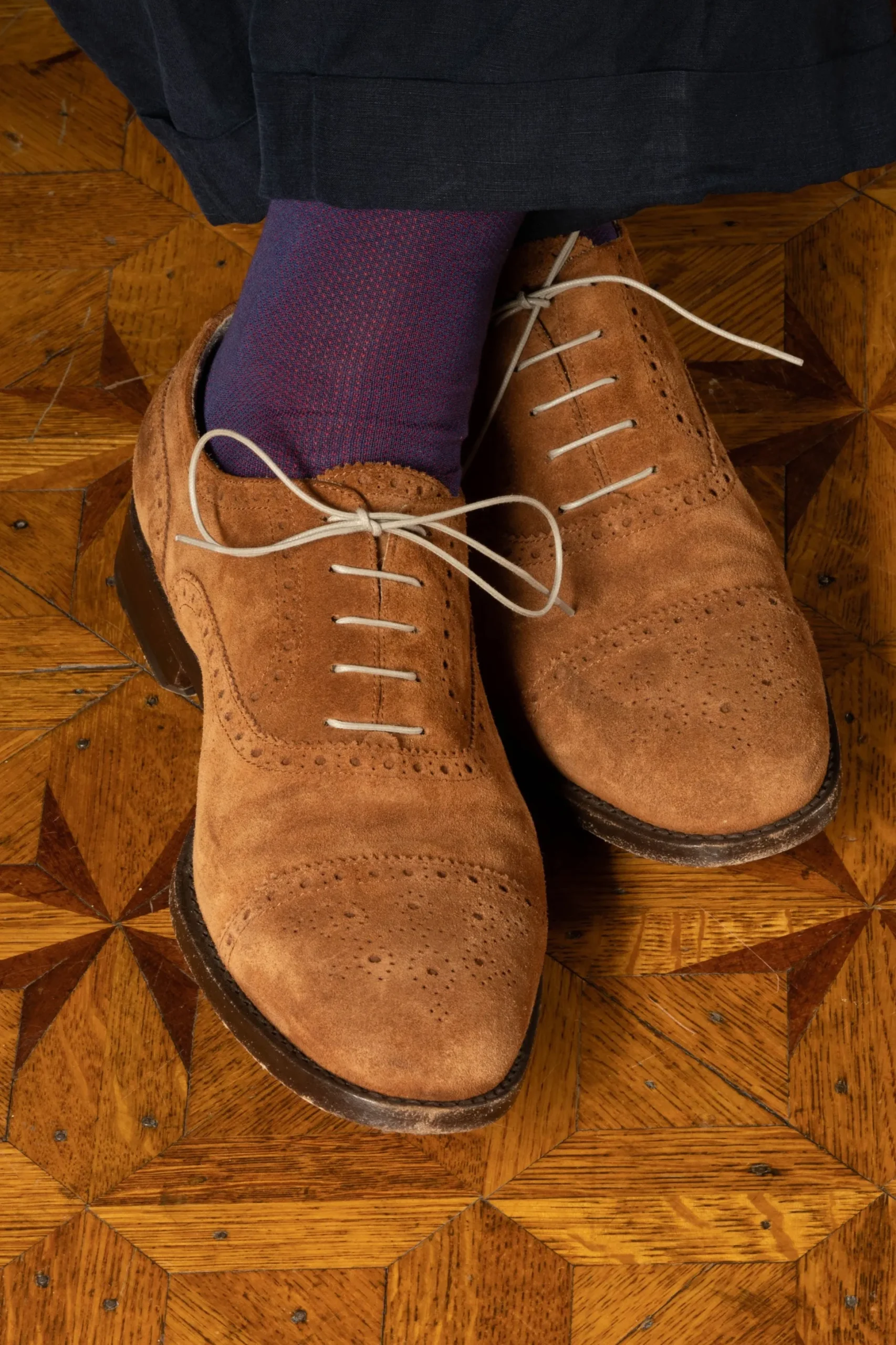 Flat Beige Waxed Cotton Shoelaces