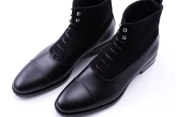 Flat Black Waxed Cotton Shoelaces